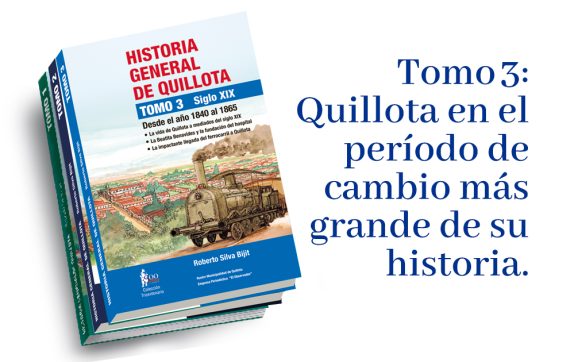 El tomo 3 de una colección de 10 tomos de la “Historia General de Quillota”