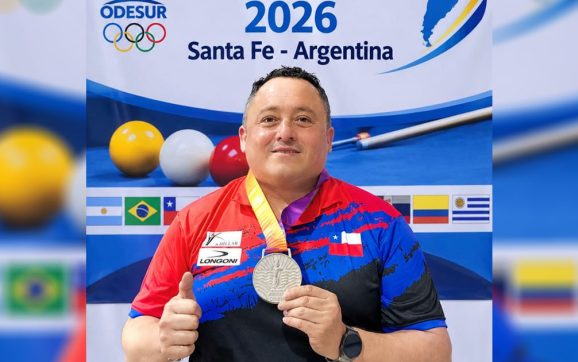 Histórico: billarista Luis Bahamondes gana medalla de plata en los Odesur 2026
