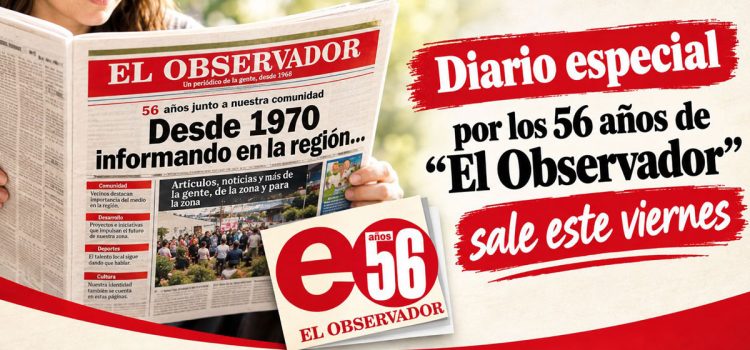 Diario El Observador celebra 56 años con edición especial de 100 páginas